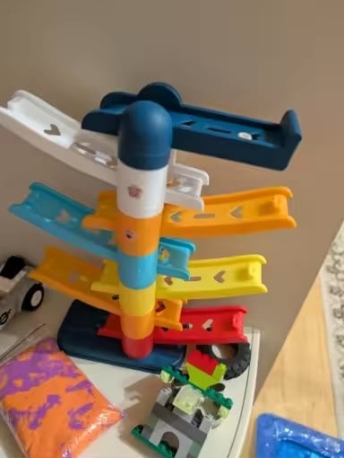 Customer photo review of RaceCascade™ – Stackable Car Racing Tower