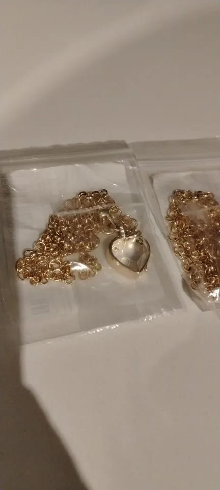Customer photo review of 18k Gold-Plated Heart Locket Necklace