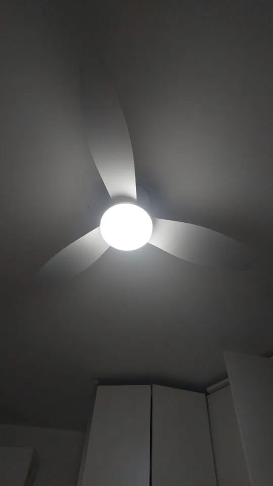 Customer photo review of Three-Blade Ceiling Fan with Dimmable Light and Remote