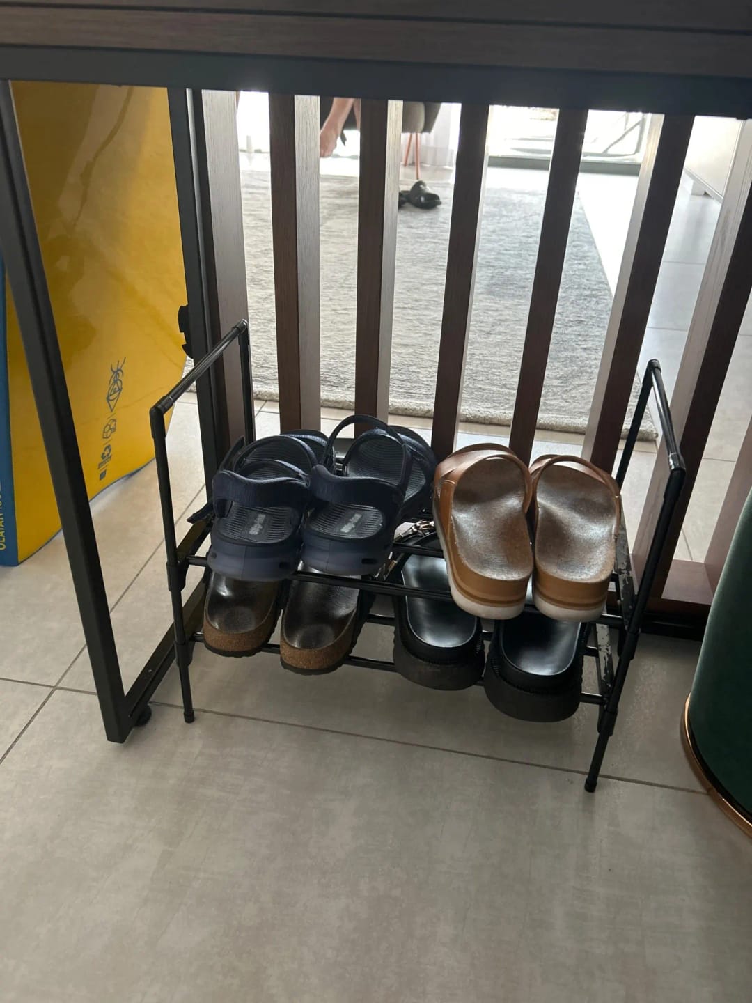 Customer photo review of Two-to-Four-Tier Shoe Rack with Elevated Storage Shelves