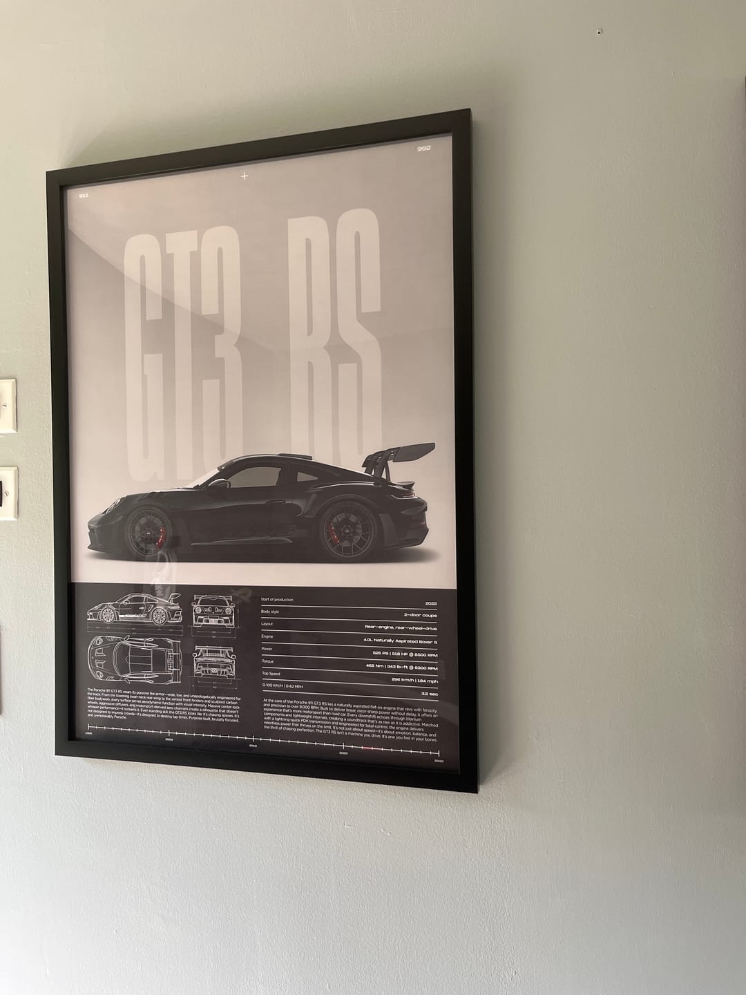 Customer photo review of Porsche 911 GT3 RS Car Poster