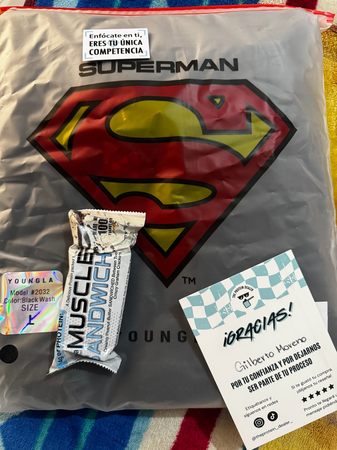Customer photo review of SUPERMAN SWEATS #2032