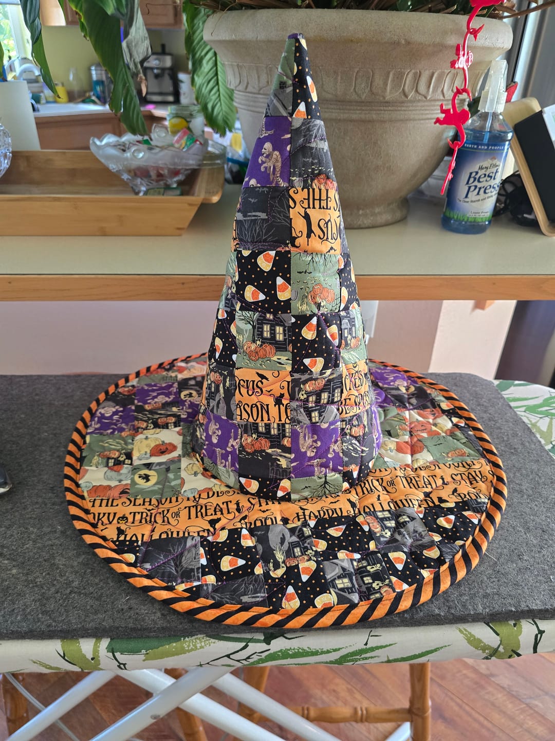 Customer photo review of Spellbound Quilted Witch Hat Sewing Pattern | Digital PDF Pattern