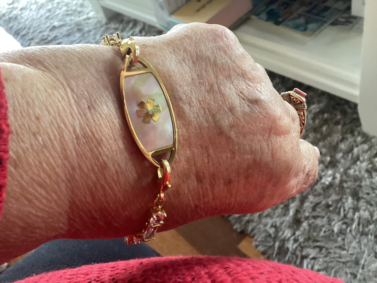 Customer photo review of Lumine Grace Women’s Medical ID Bracelet