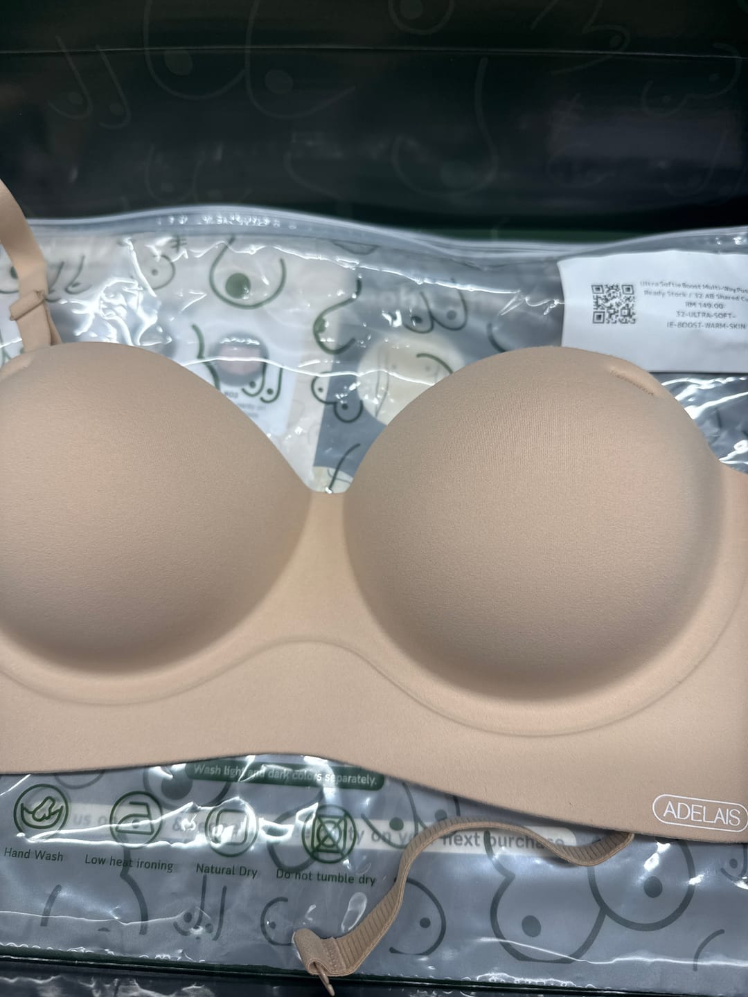 Customer photo review of Ultra Softie Boost Multi-Way Push Up Bra In Warm Skin