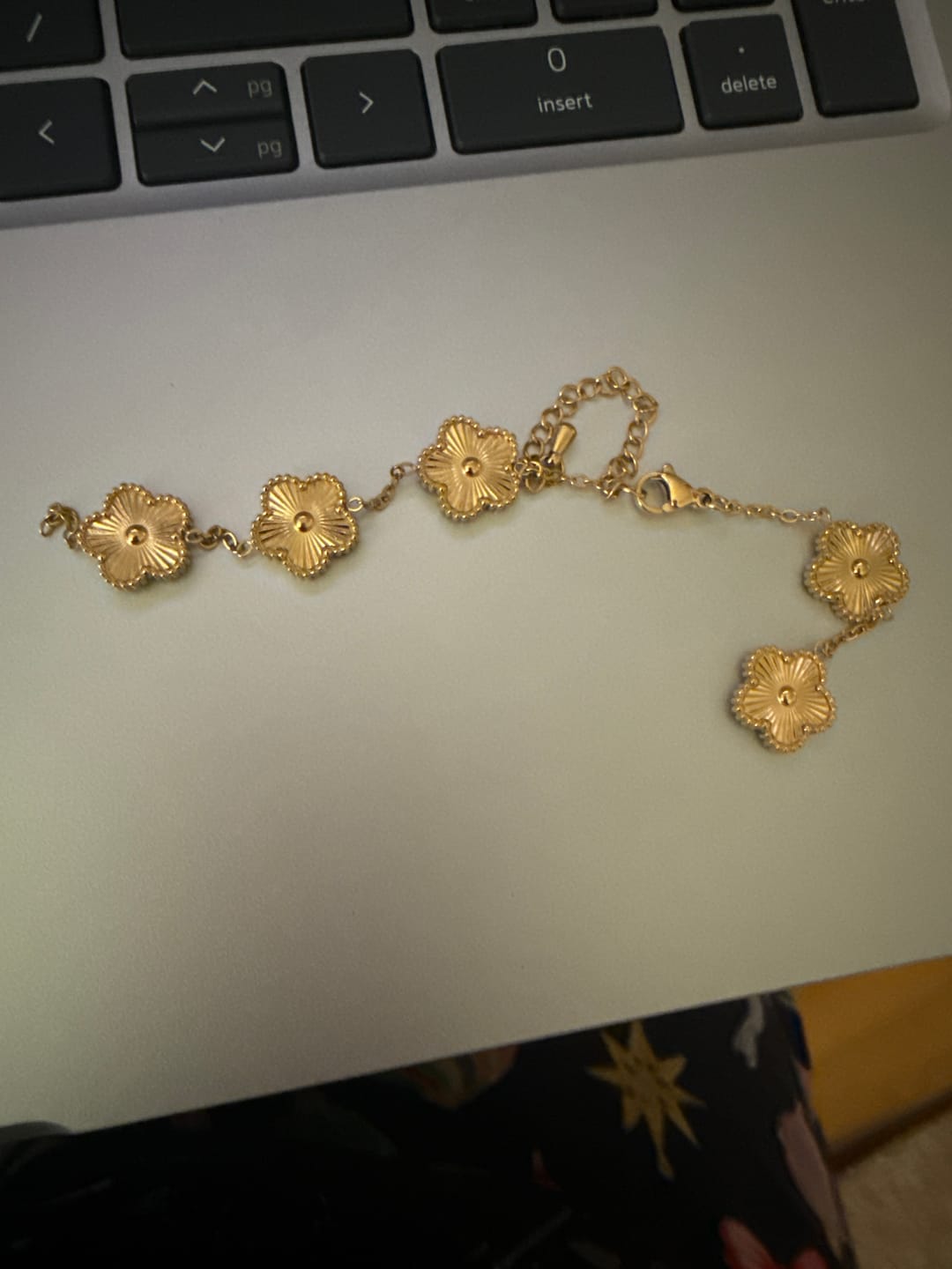 Customer photo review of Golden Clover Bracelet