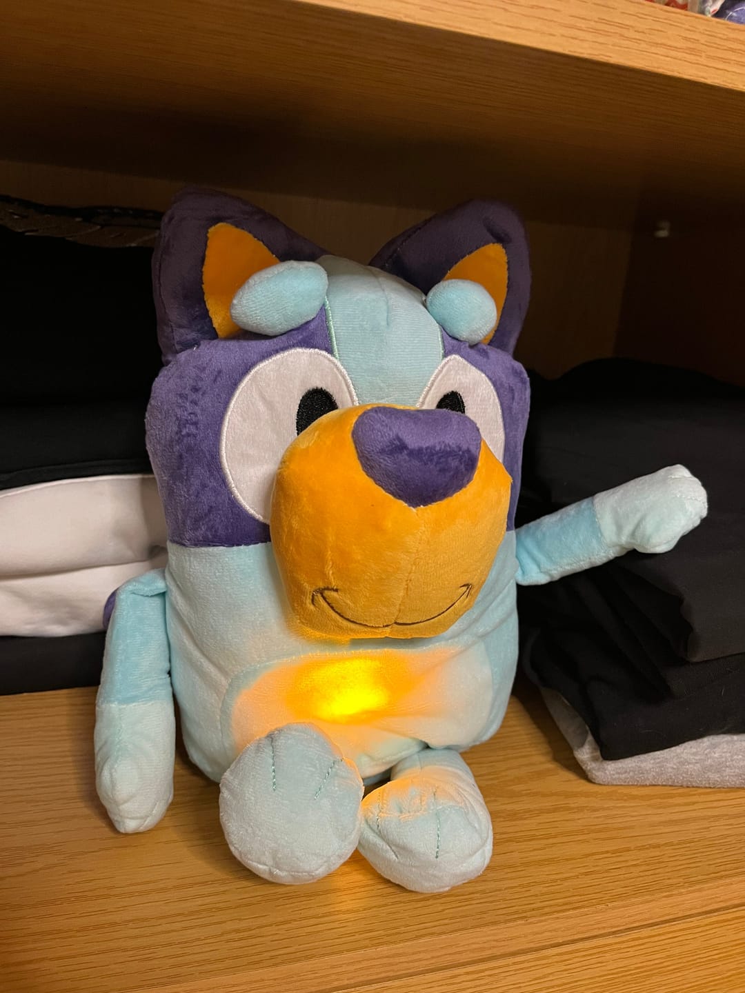 Customer photo review of Breathing Bluy Plush for Better Sleep