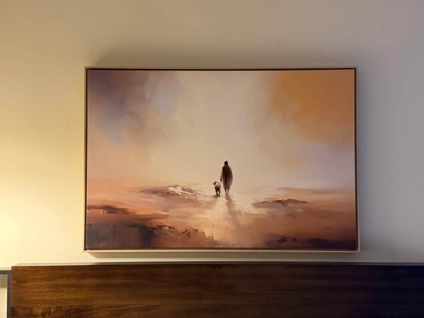 Customer photo review of The Lost Sheep | Framed Canvas