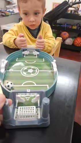 Customer photo review of Soccer Showdown™ – Head to Head Tabletop Soccer Game
