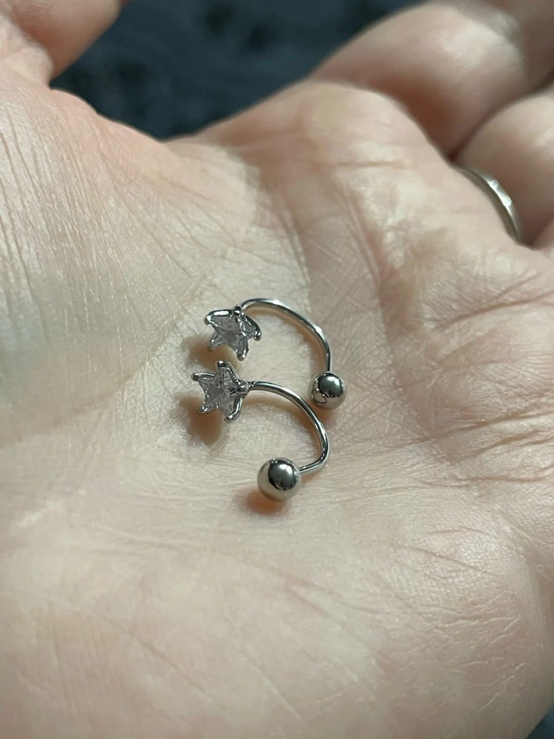 Customer photo review of TRENDY HOOP EARRINGS THAT HIGHLIGHT YOUR INDIVIDUALITY