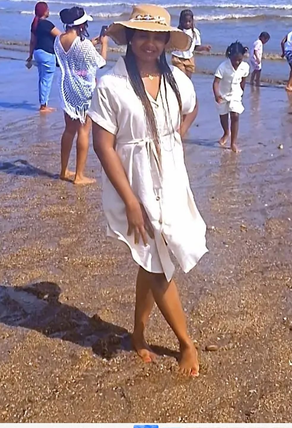 Customer photo review of Beige Utility Belted Oversized Viscose Shirt Dress