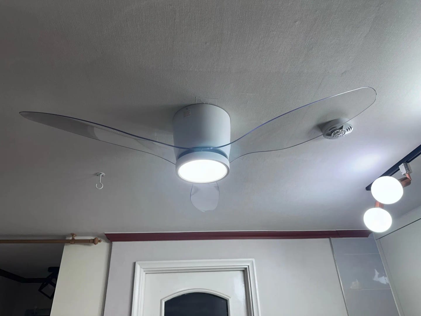 Customer photo review of 42/52-Inch Ceiling Fan with Transparent Blades and Remote
