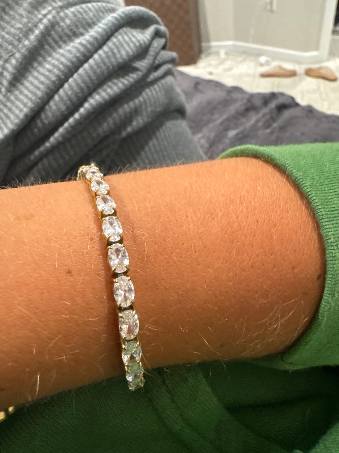 Customer photo review of Oval Tennis Bracelet