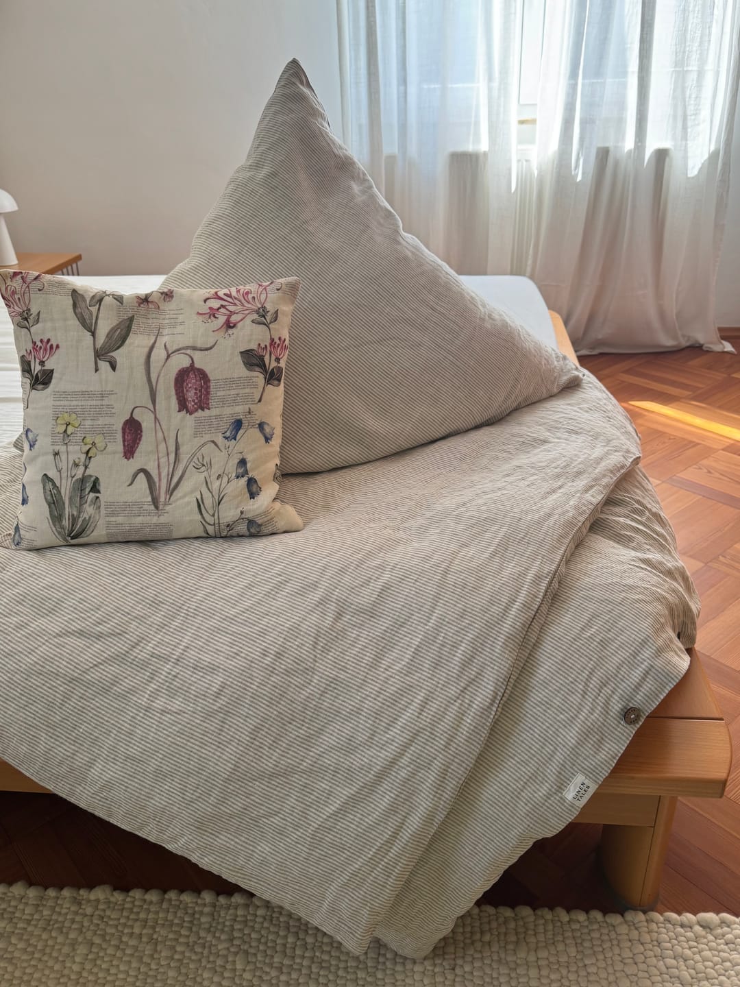 Customer photo review of Leinen-Bettbezug-Set, Natural Stripes