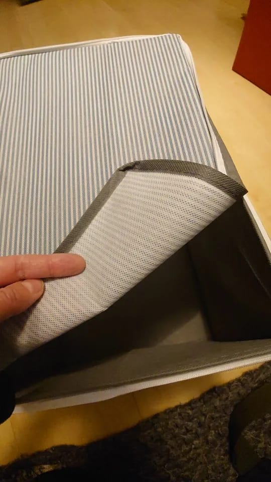 Customer photo review of Foldable Lockable Storage Box for Clothes, Blankets, and Toys