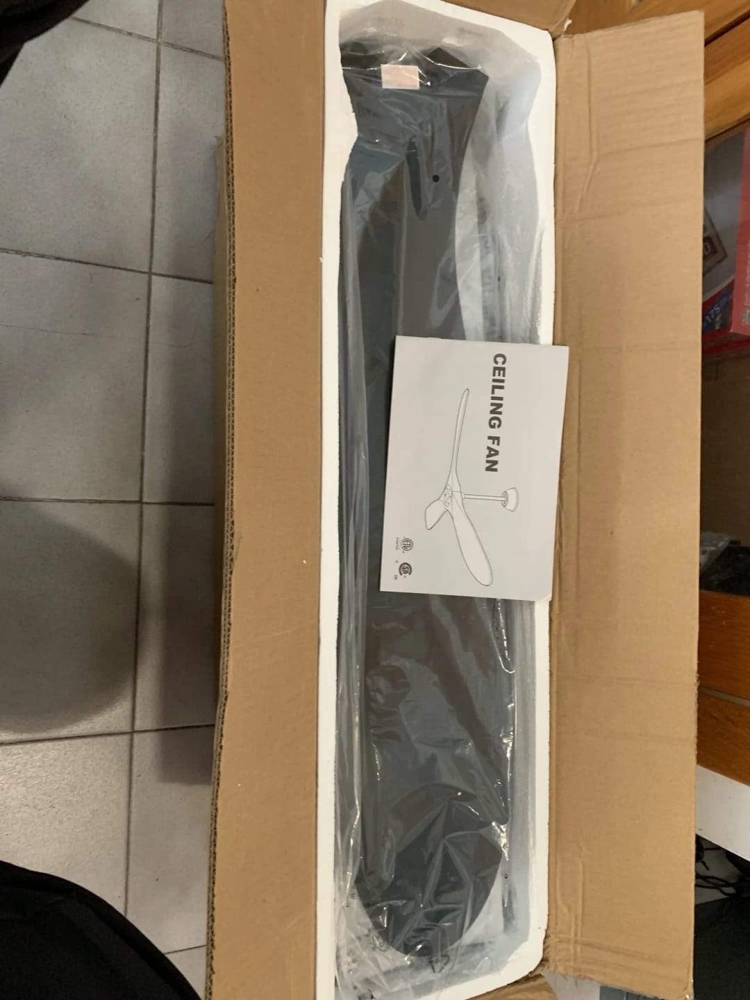 Customer photo review of 36/42/52/60-Inch Ceiling Fan with Six Speeds, No Light