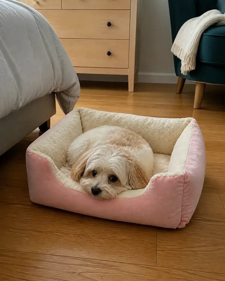 Customer photo review of Cozy Haven Pet House & Bed