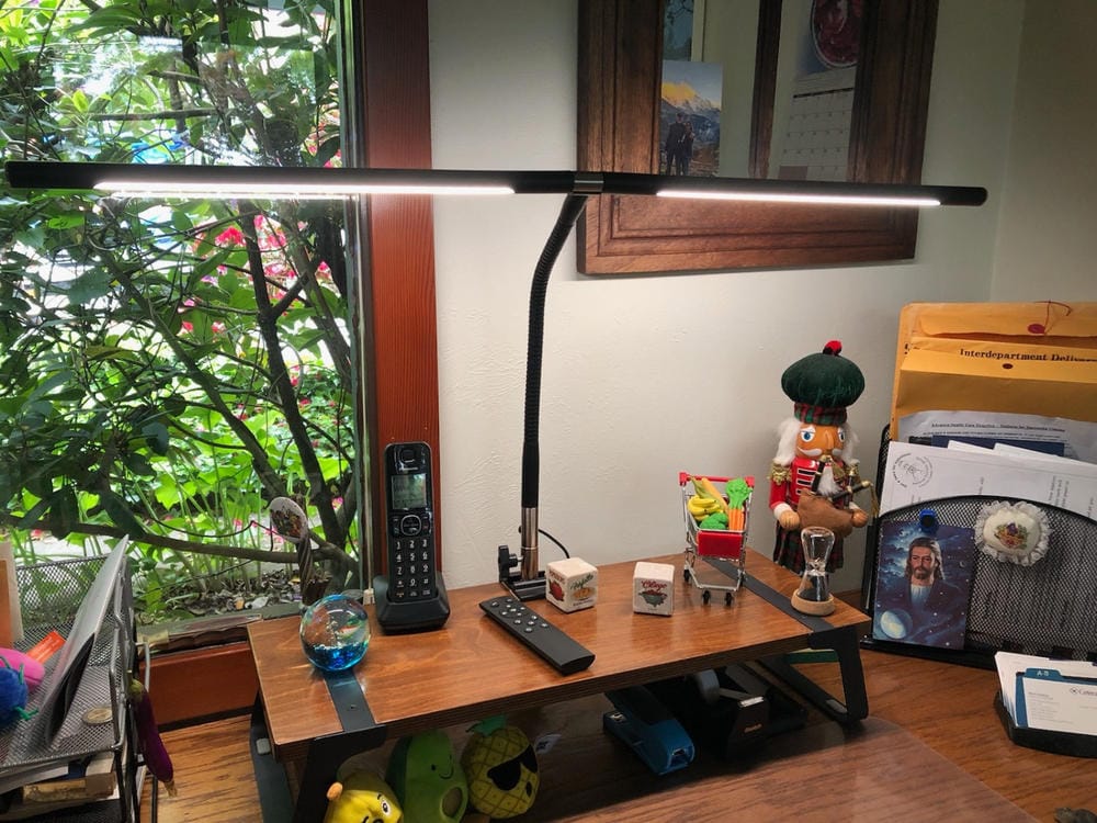 Customer photo review of Illum Desk Light: Versatile Webcam, Task & Ambient Lighting