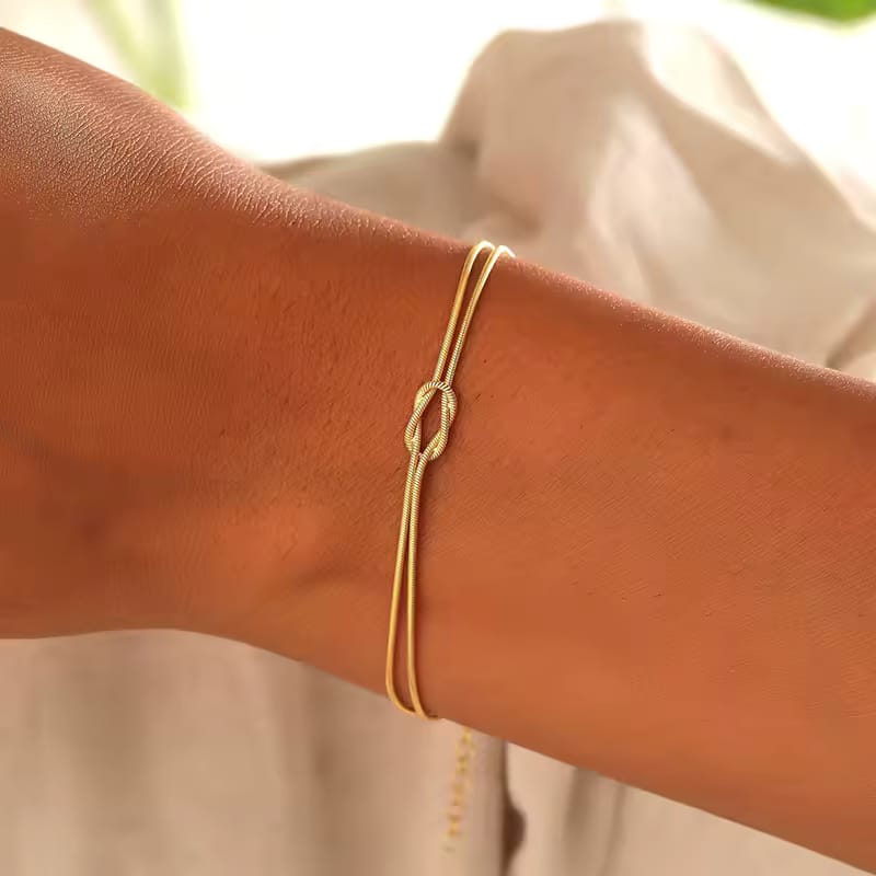 Customer photo review of Forever Knot Bracelet – Meaningful Gift for Couples, Best Friends & Family