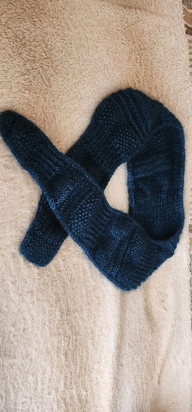 Customer photo review of Kid mohair con brillo petróleo oscuro 698