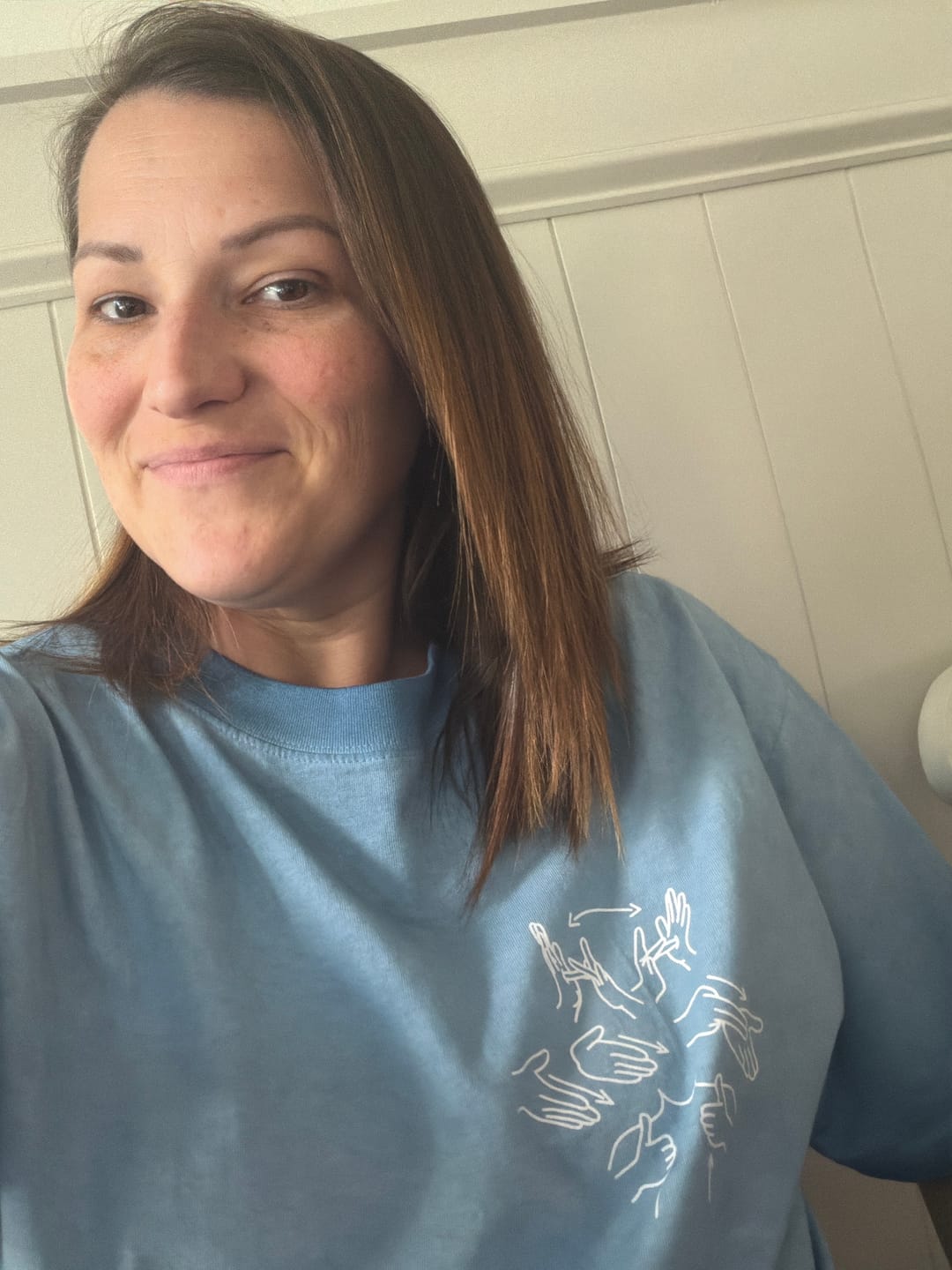 Customer photo review of THE WAY ASL T-SHIRT