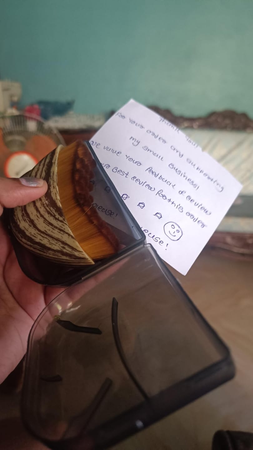 Customer photo review of Lymphatic Facial Massage Brush + Free E-Book