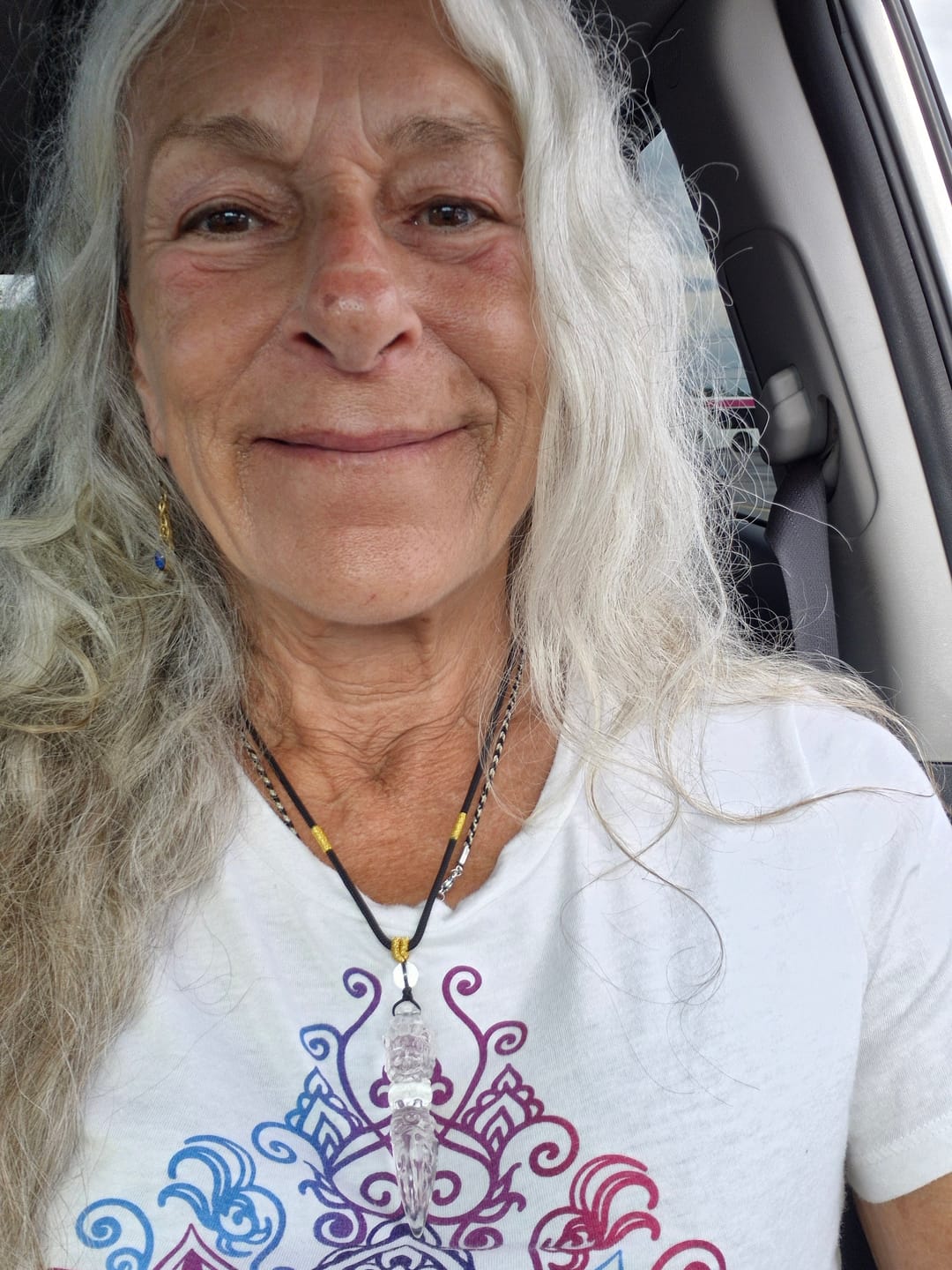 Customer photo review of Phurba Vajra Protective Energy Clear Quartz Necklace