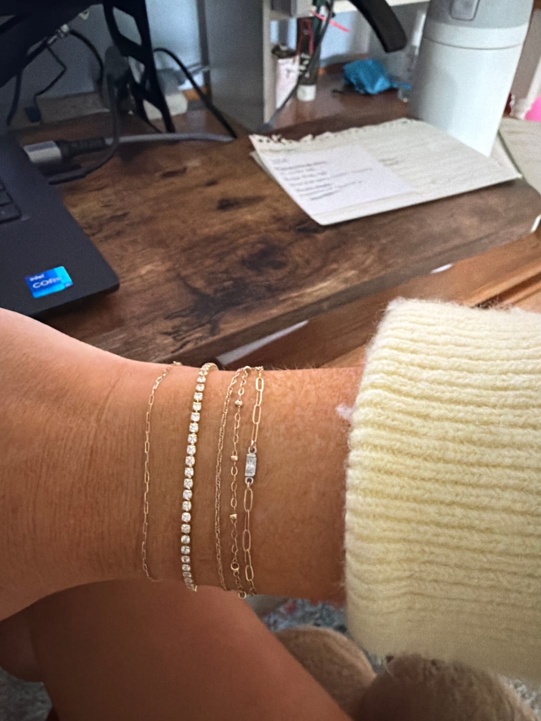 Customer photo review of Melly Adjustable Tennis Bracelet (Bundle)