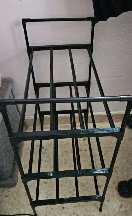 Customer photo review of Two-to-Four-Tier Shoe Rack with Elevated Storage Shelves