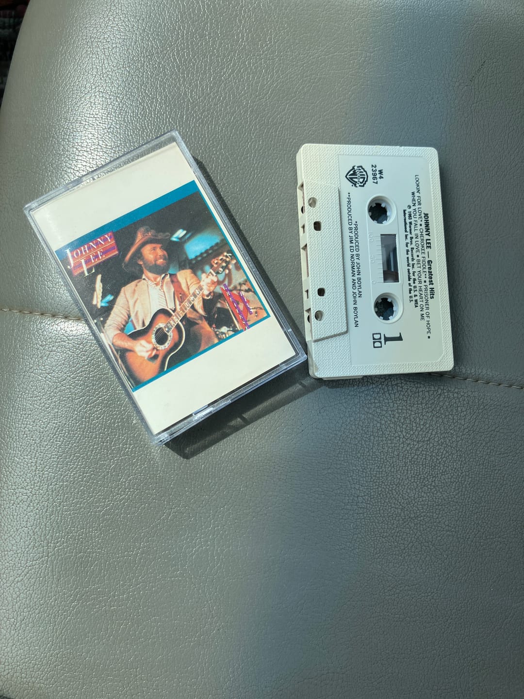 Customer photo review of Johnny Lee - Greatest Hits Cassette Tape