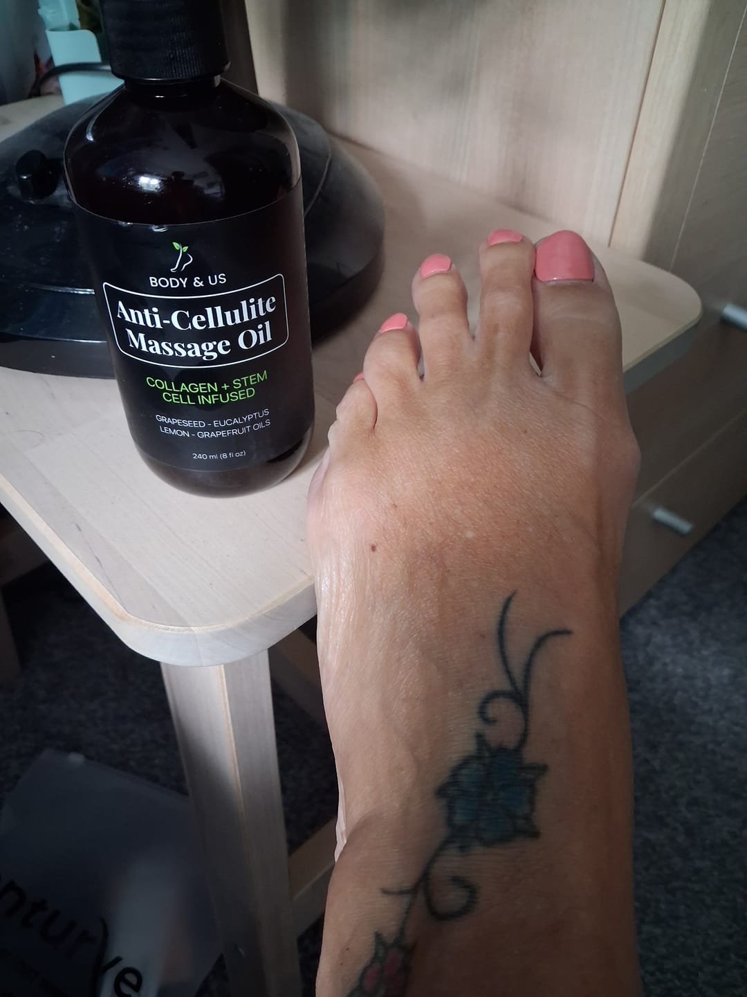 Customer photo review of Body For Us Anti-Cellulite Massage Oil
