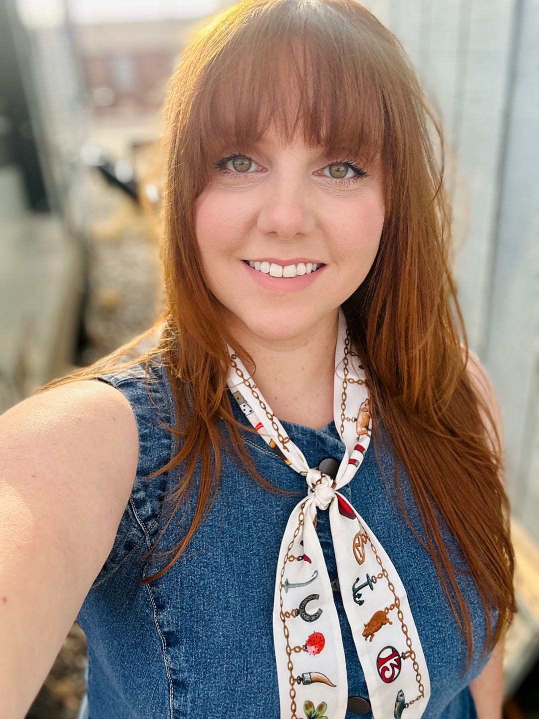 Customer photo review of Luck Skinny Scarf