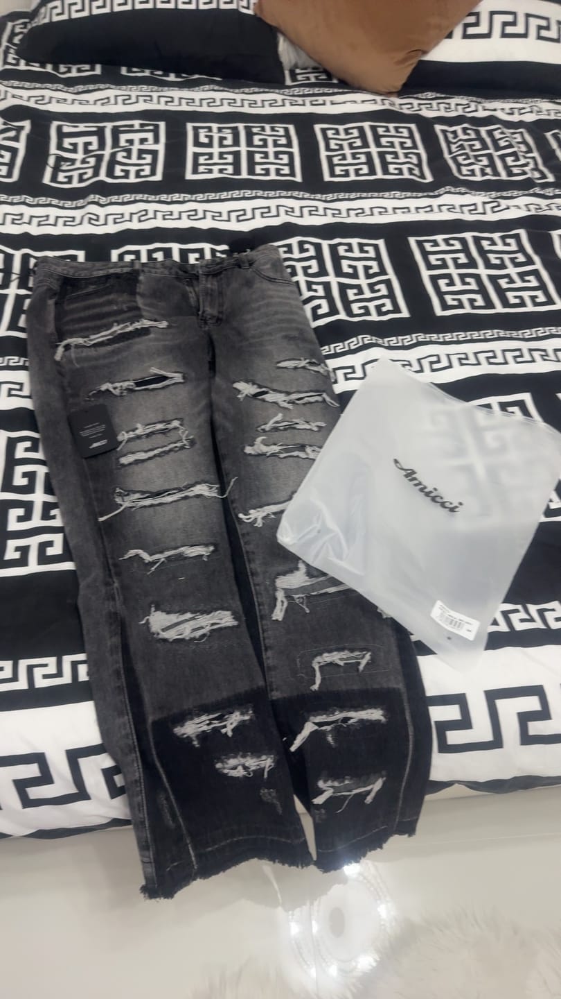Customer photo review of Imola Grey Flare Jean