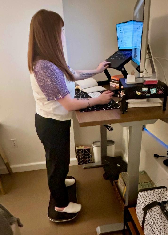 Customer photo review of Level® Balance Board for Standing Desk