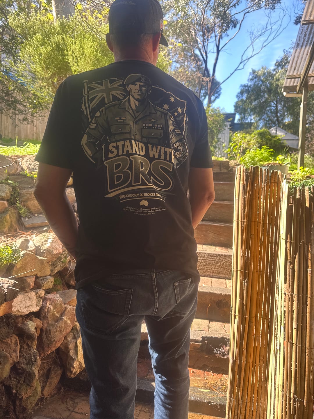 Customer photo review of Big Chocky | Stand With BRS Tee