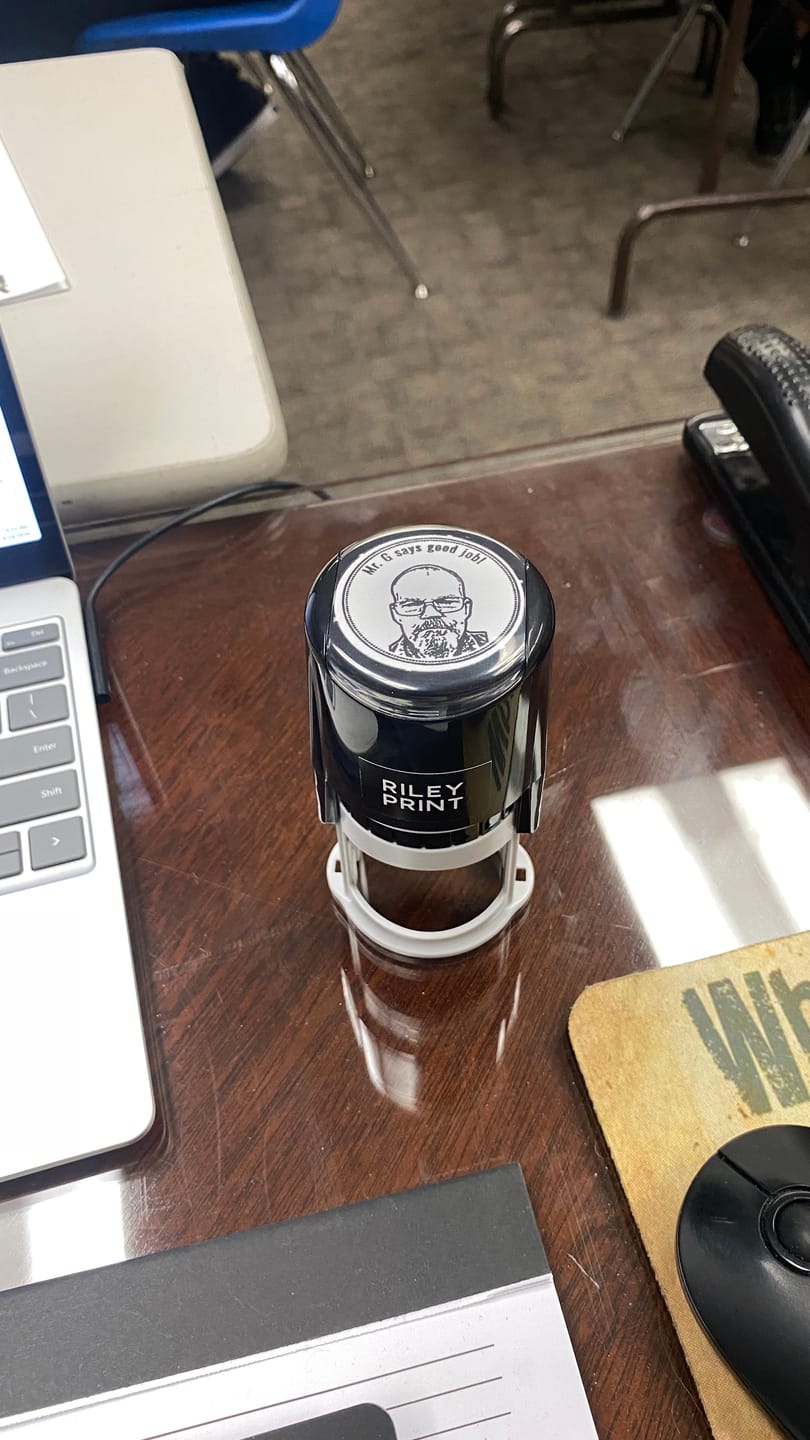 Customer photo review of Face Stamp ¦ Self-Inking Stamp ¦ US