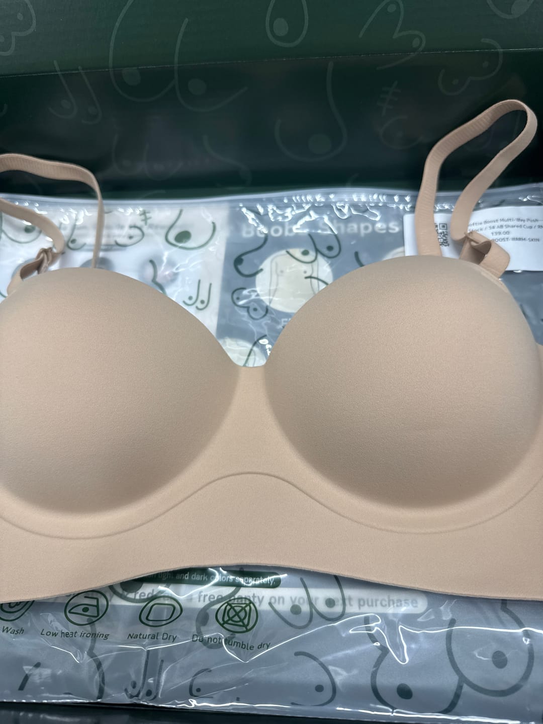 Customer photo review of Daily Softie Boost Multi-Way Push Up Bra In Warm Skin - Size 32AB-38AB
