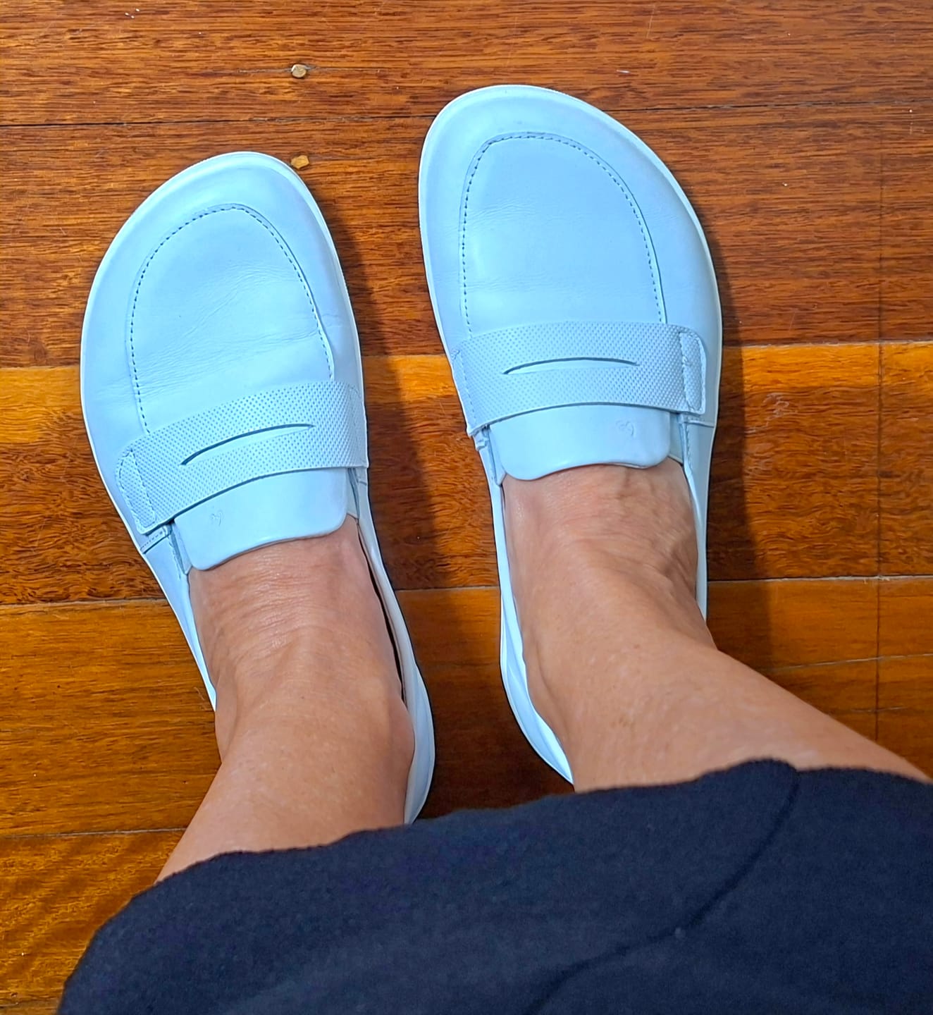 Customer photo review of Barefoot Moccasins Be Lenka Buena - All White (UNISEX)