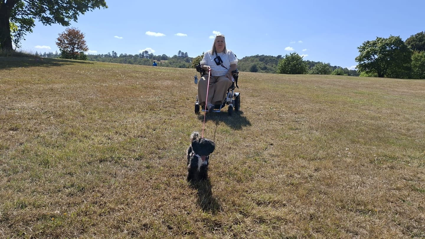Customer photo review of Armrest Storage Bag for Wheelchairs & Mobility Scooter