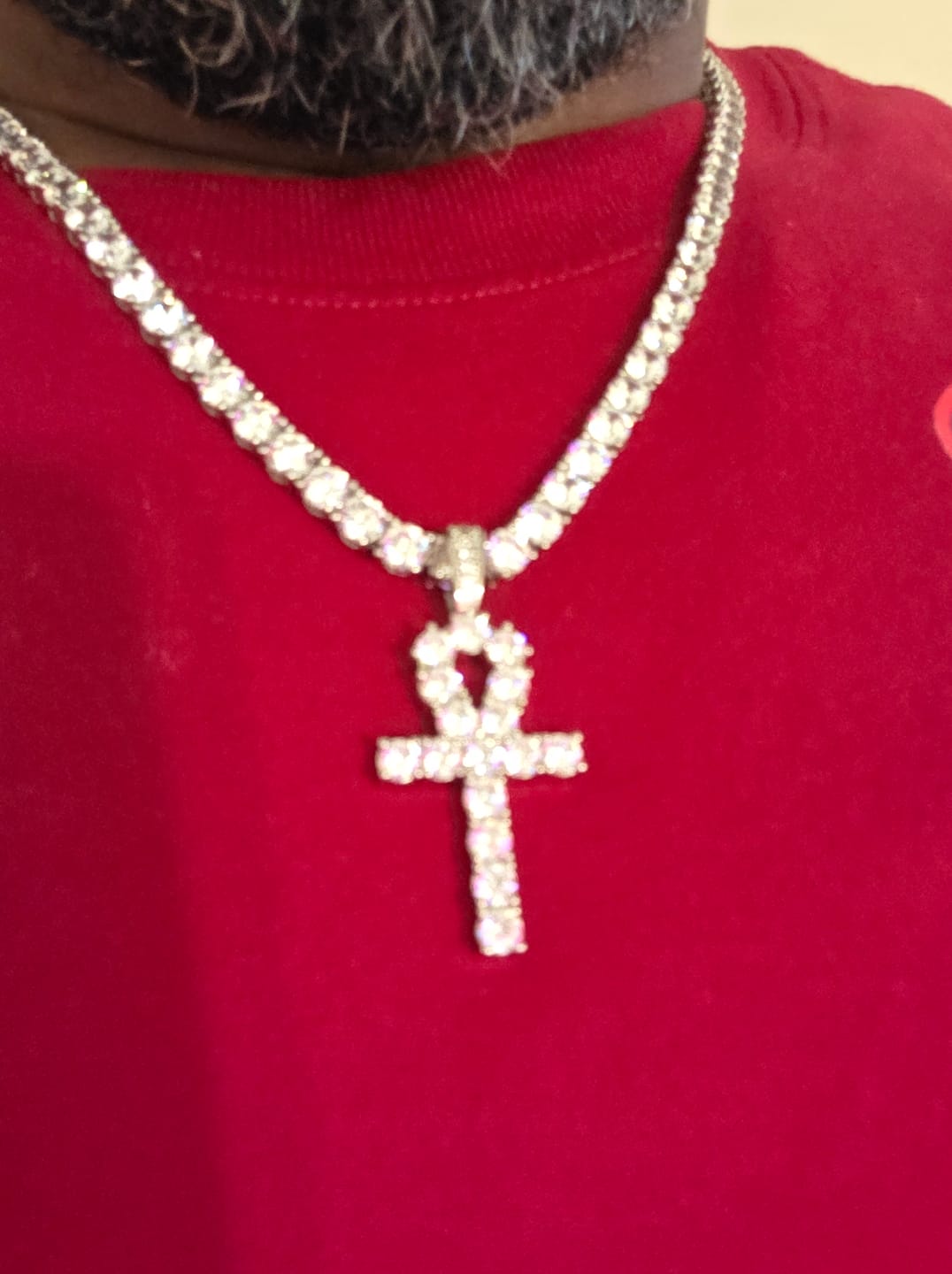 Customer photo review of 4.5mm Tennis Chain - White Gold