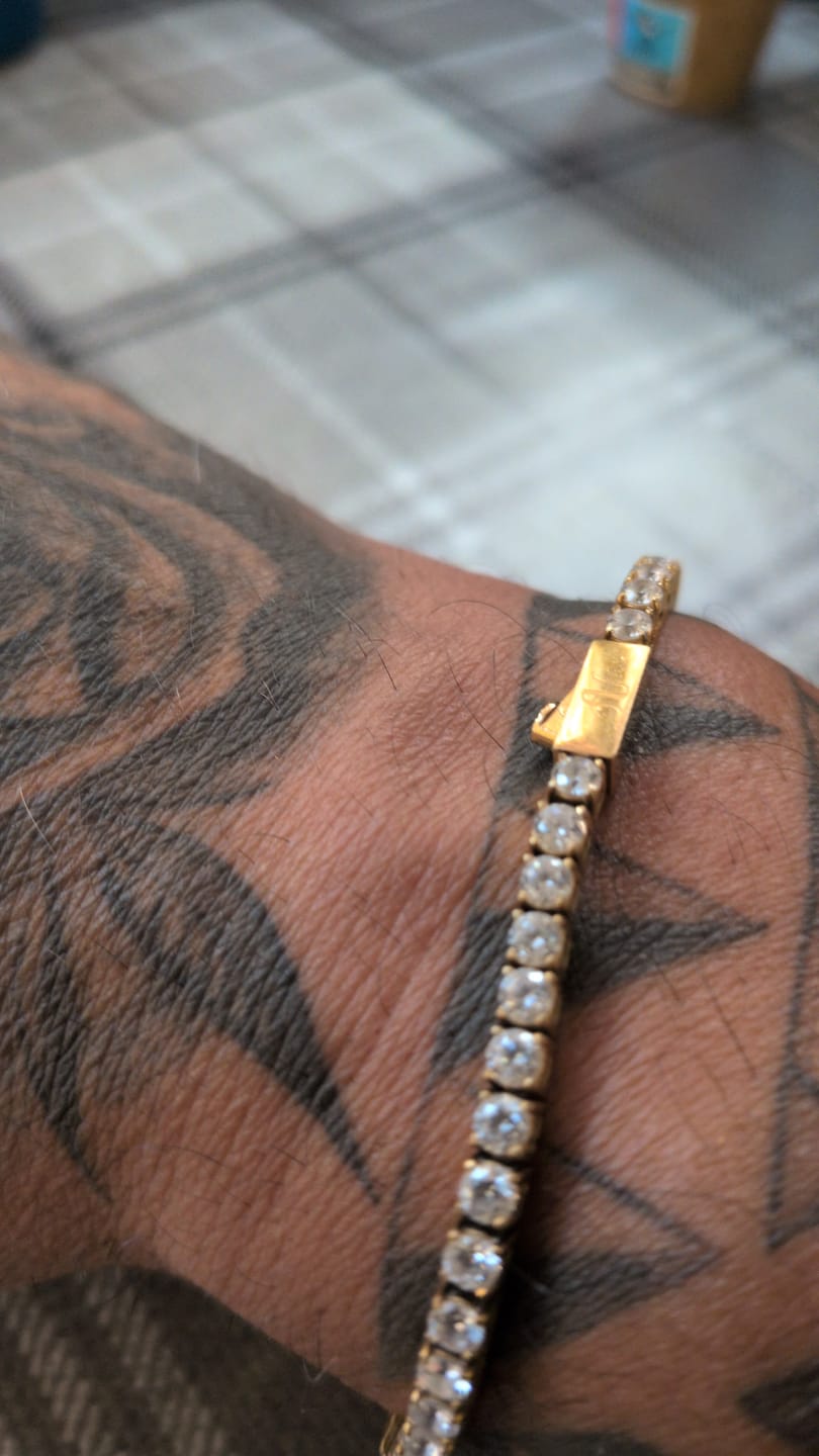 Customer photo review of Gold Tennis Bracelet - 3 mm