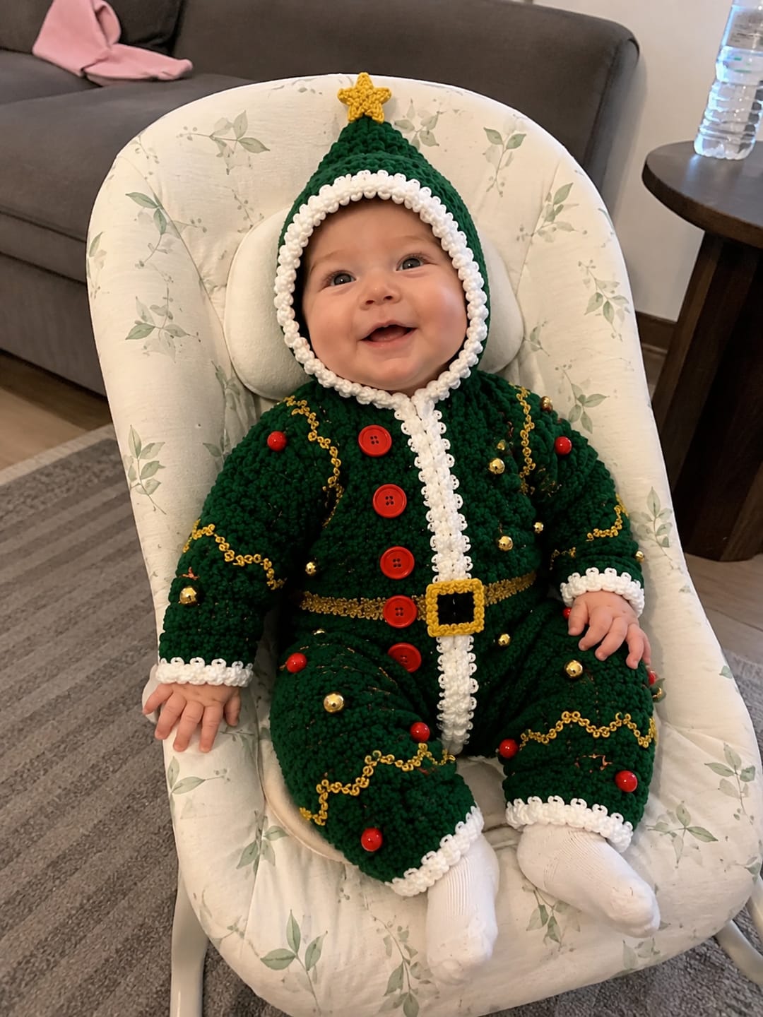 Customer photo review of Christmas Star Baby Pajamas