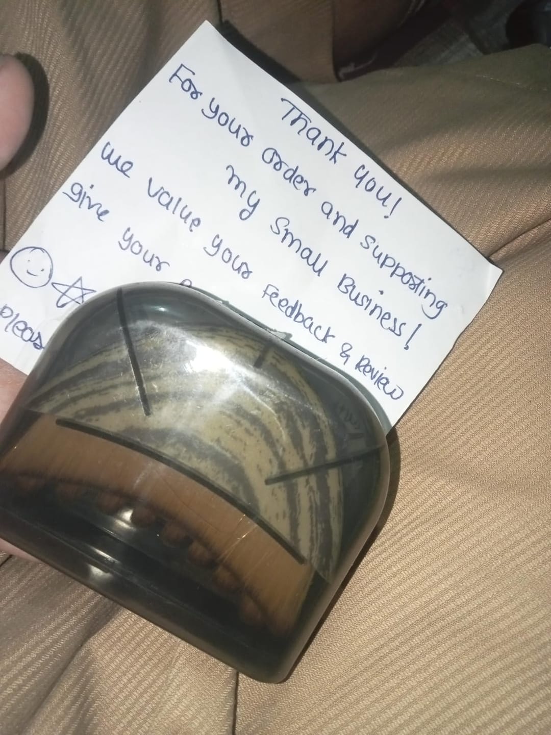 Customer photo review of Lymphatic Facial Massage Brush + Free E-Book