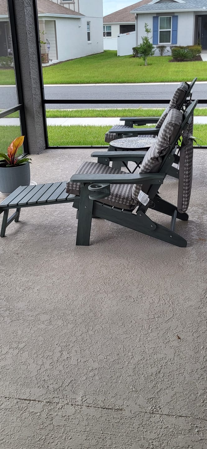 Customer photo review of Folding Adirondack Chair with Built in Footrest & Cup/Wine Holders King Size