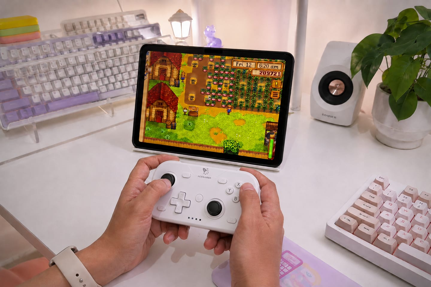 Customer photo review of AceGamer T50 White Wireless Pocket Controller