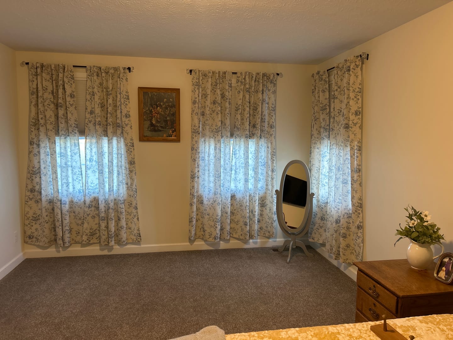 Customer photo review of Amelie Floral Linen Blend Curtains (2 Panels)