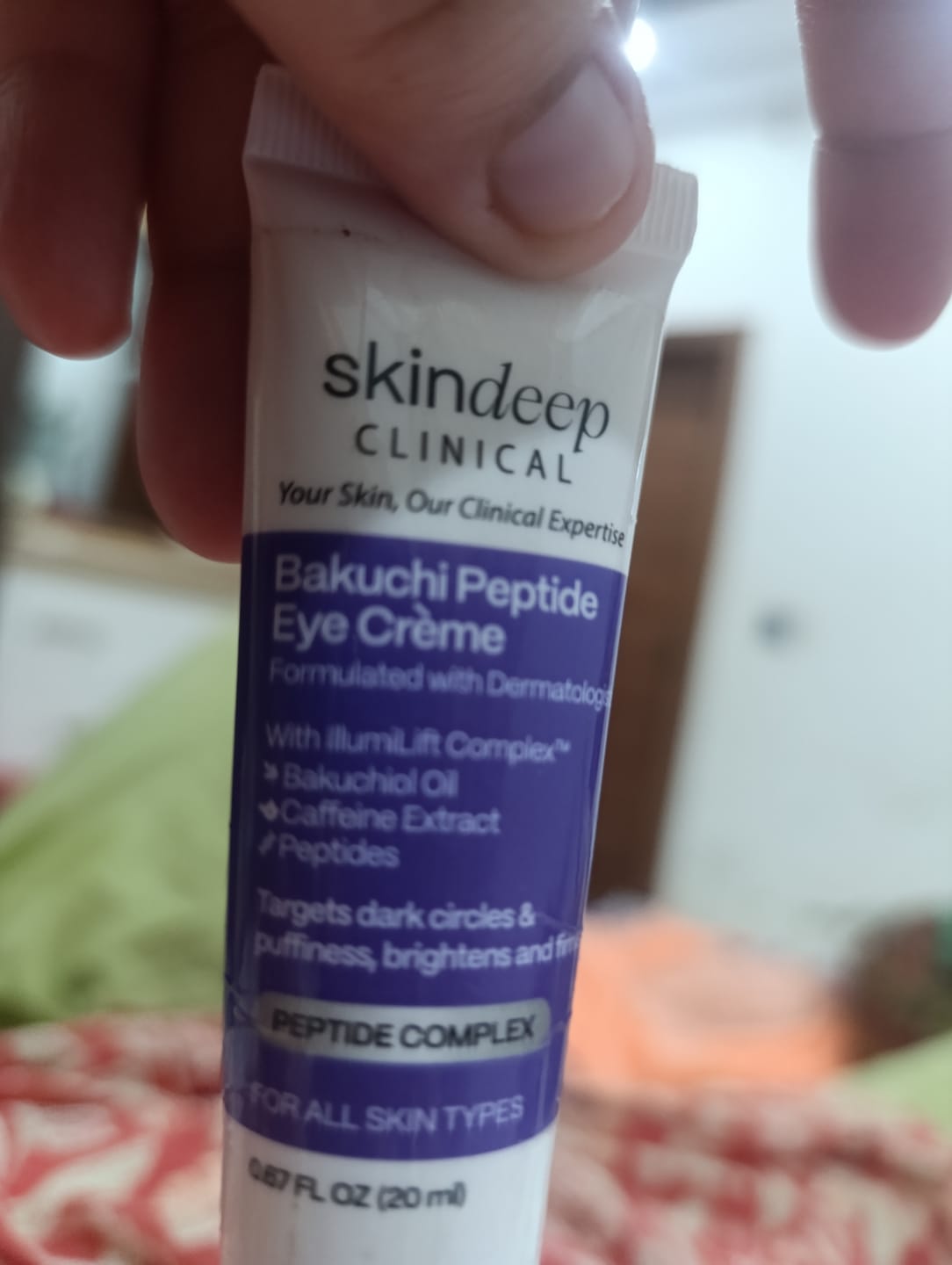 Customer photo review of Bakuchi Peptide Eye Crème