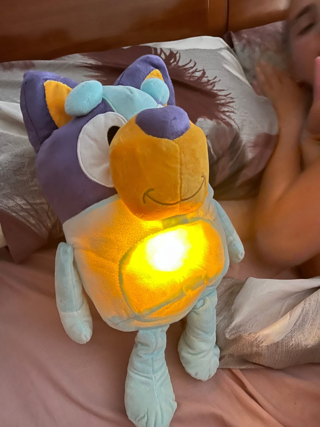 Customer photo review of Breathing Bluy Plush for Better Sleep