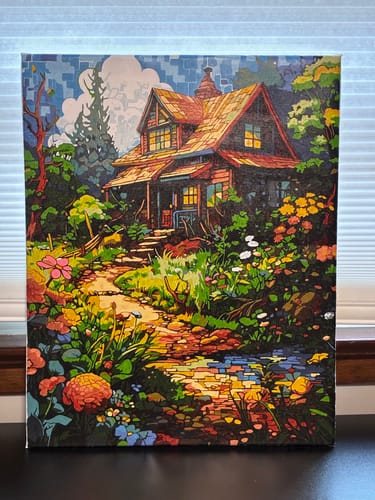 Customer photo review of Colorful Homestead Oasis (Paint by Numbers)