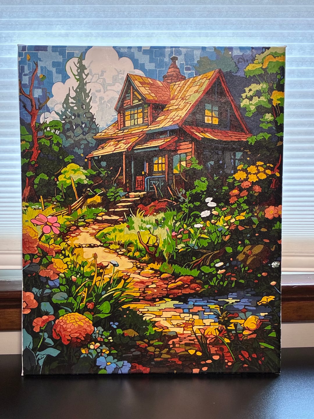 Customer photo review of Colorful Homestead Oasis (Paint by Numbers)